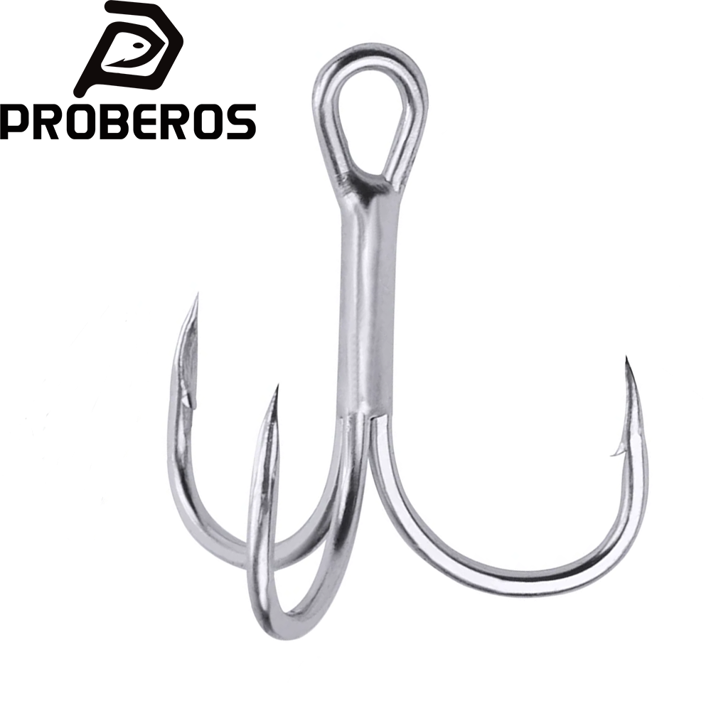 Fishing Hook Offset - Тройные рыболовные крючки PROBEROS, 20 шт./лот,