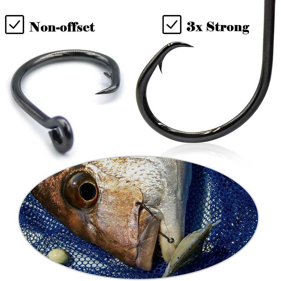 Крючки Circle Hooks 3X Strong  – обзор и цена Fishing Hook Offset