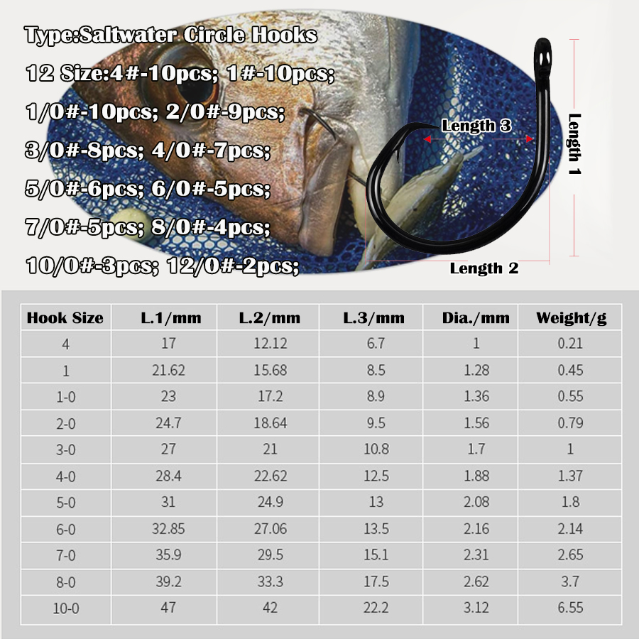 Крючки Circle Hooks 3X Strong  – обзор и цена Fishing Hook Offset